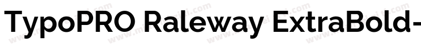 TypoPRO Raleway ExtraBold字体转换
